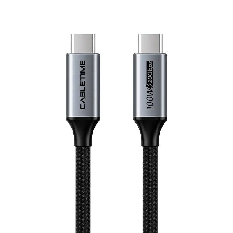 CABLETIME CU20L Cable USB-C 3.2 Gen 2 100W 2m CT-C160-PU31-CMCM2-AG2
