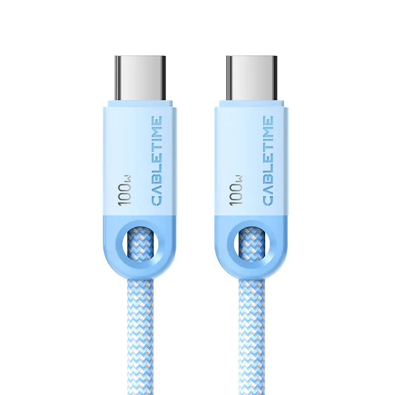 CABLETIME CUP0L Cable USB-C Trenzado 100W de 2m CT-CM100-PBL2
