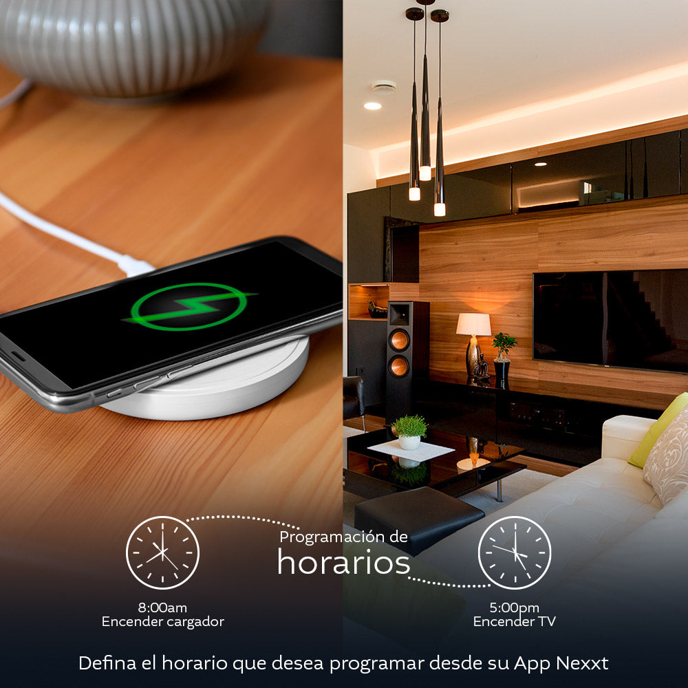 NEXXT SOLUTIONS NHP-T615 Enchufe Inteligente Wifi 4 Tomas + USB-A y USB-C