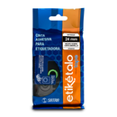 ETIKETALO TAPE 1904021024 CINTA FUERTE NEGRO SOBRE CINTA BLANCA 24MM