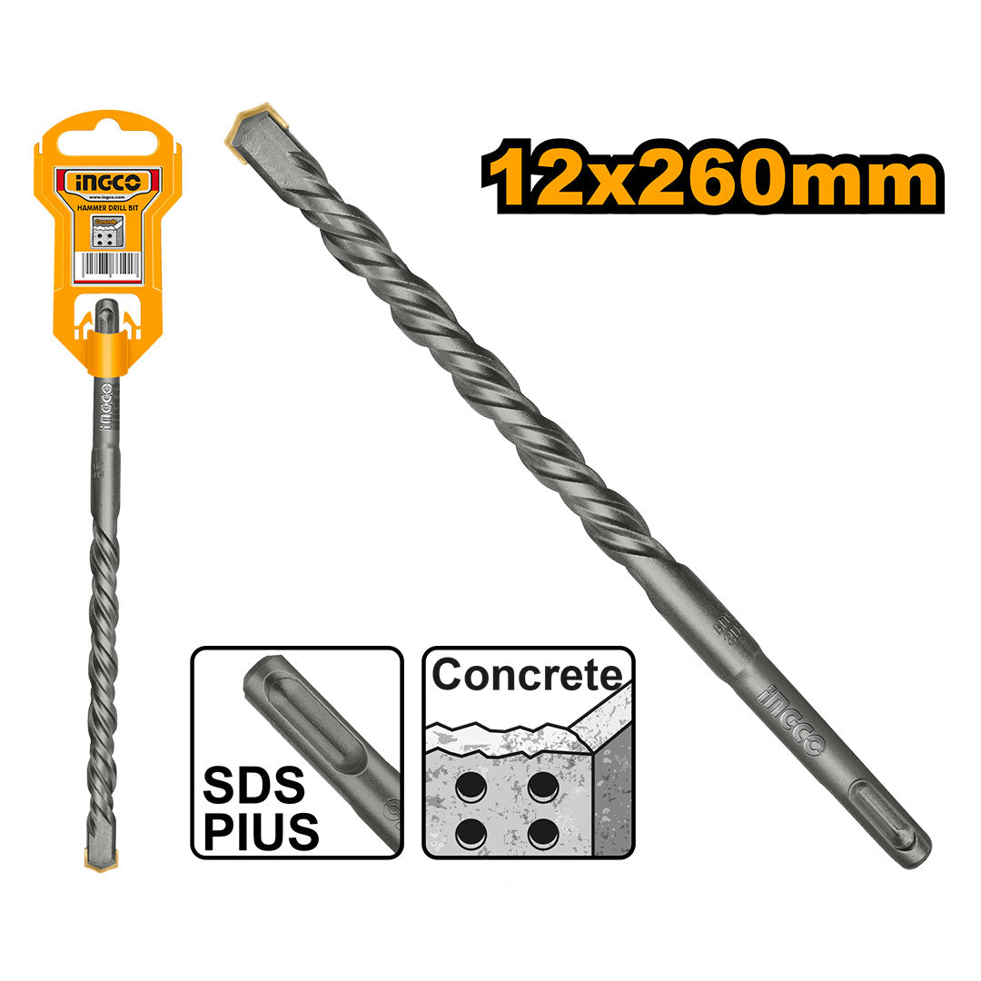 INGCO DBH1211203 Broca SDS Plus para hormigón 12x260mm