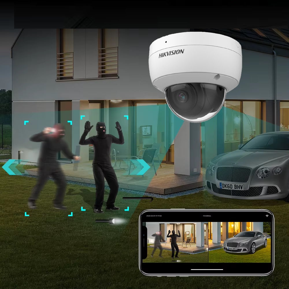 HIKVISION DS-2CD1143G2-IUF Cámara de seguridad IP 4MP domo 2.8mm IR30 antivandálico