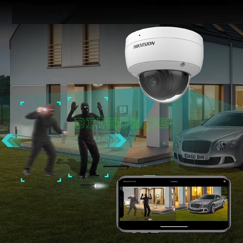 HIKVISION DS-2CD1743G2-LIZU Cámara de Seguridad IP 4MP Lente Motorizado IR30 Audio
