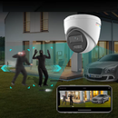 HIKVISION DS-2CD1327G2H-LIU IP Security Camera 2MP Dome 2.8mm IR Hybrid Light Smart Audio IP67 MicroSD COLORVU