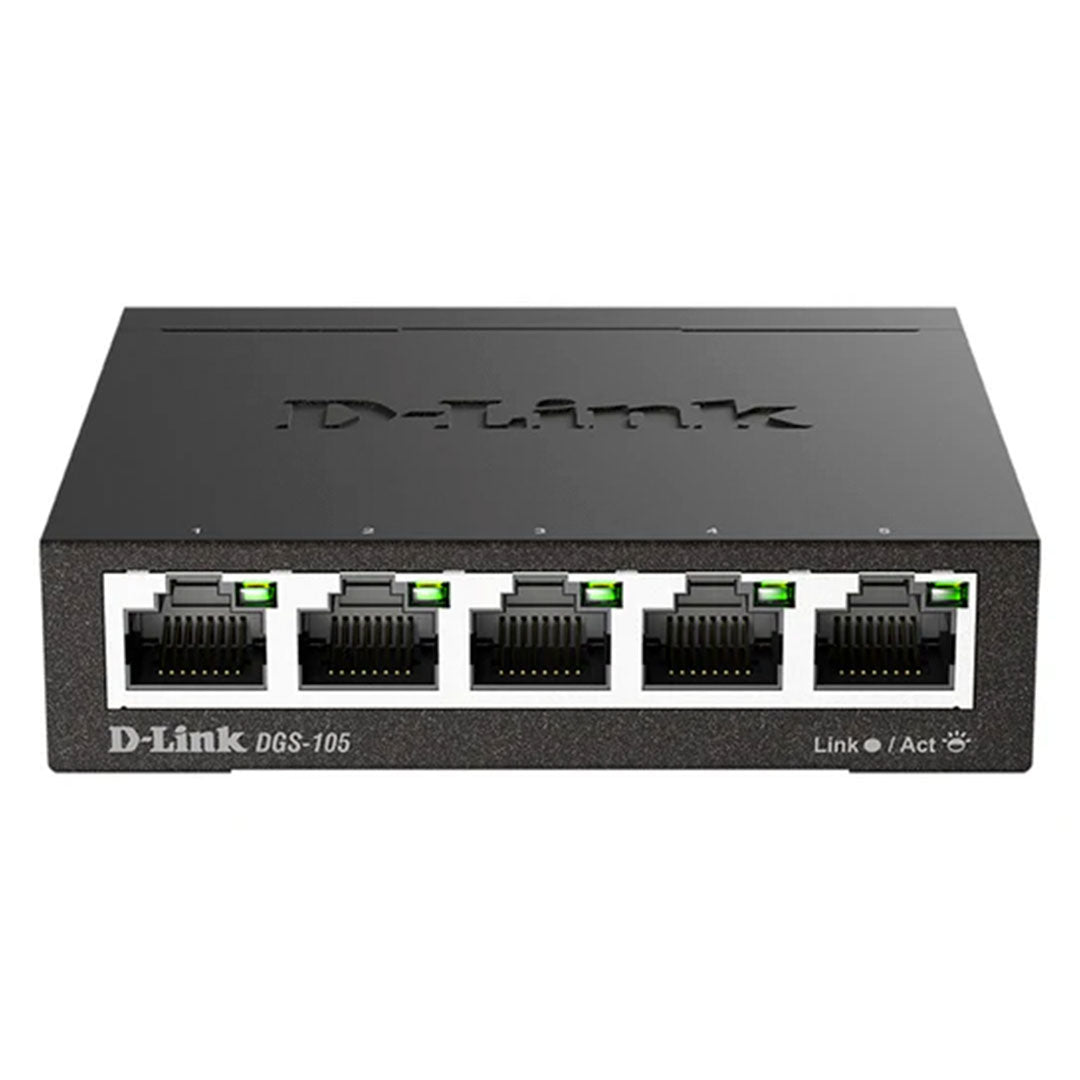 D-LINK DGS-105 - SWITCH 5 puertos Gigabit RJ-45, 10/100/1000 Mbps