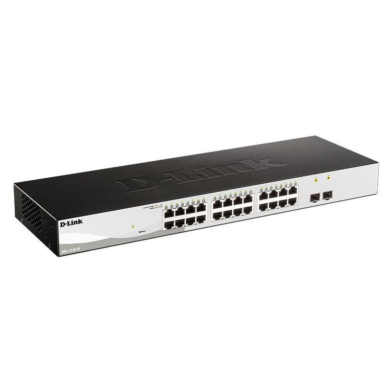 D-LINK DGS-1210-26 Switch administrable 24 puertos gigabit 10/100/1000 y 2 SFP, capa 2