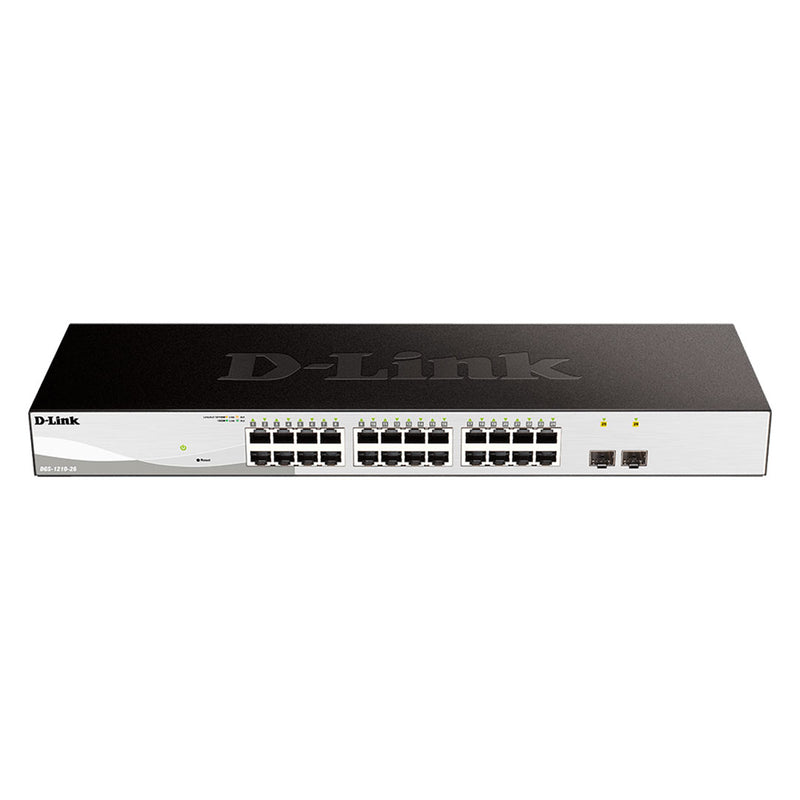 D-LINK DGS-1210-26 Switch administrable 24 puertos gigabit 10/100/1000 y 2 SFP, capa 2