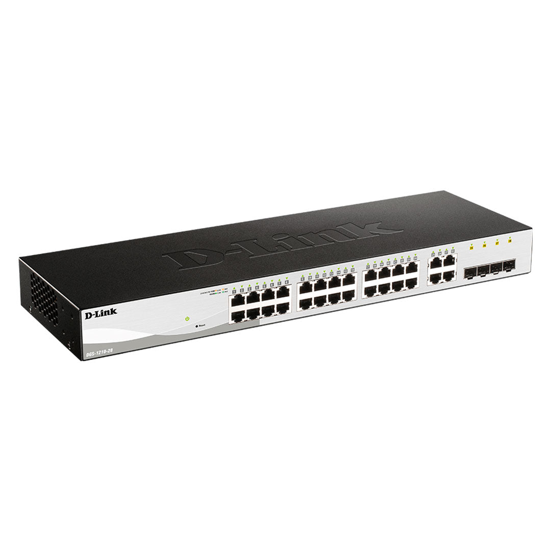 D-LINK  DGS-1210-28  Switch 24 puertos gigabit 4SFP administrable capa 2