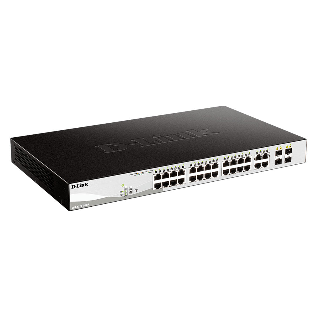 D-LINK DGS-1210-28P Switch PoE de 24 puertos 10/100/1000base-T + 4 puertos RJ45/SFP
