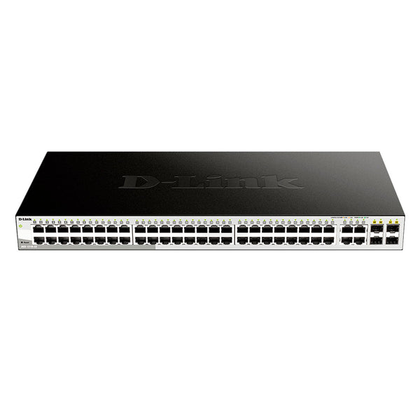 D-LINK DGS-1210-52 Switch administrable de 48 puertos Gigabit 10/100/1000, 4 SFP/GBE