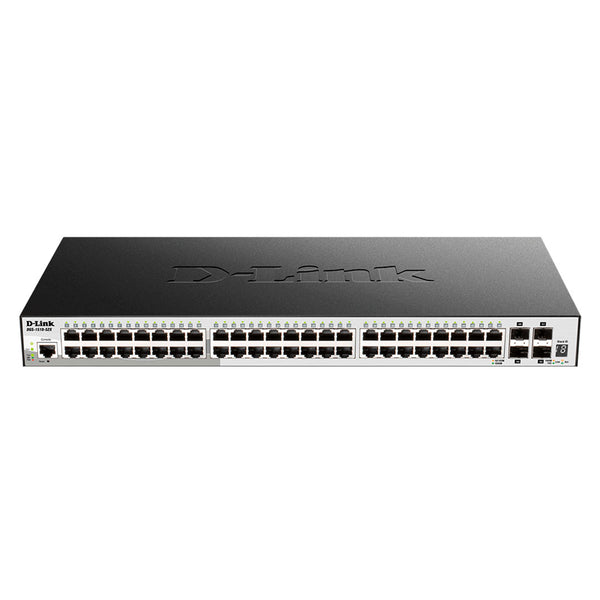 D-LINK DGS-1510-52X Switch administrable de 48 puertos 10/100/1000 base-T + 4 puertos 10gb SFP + capa 2 y 3, 4 puertos