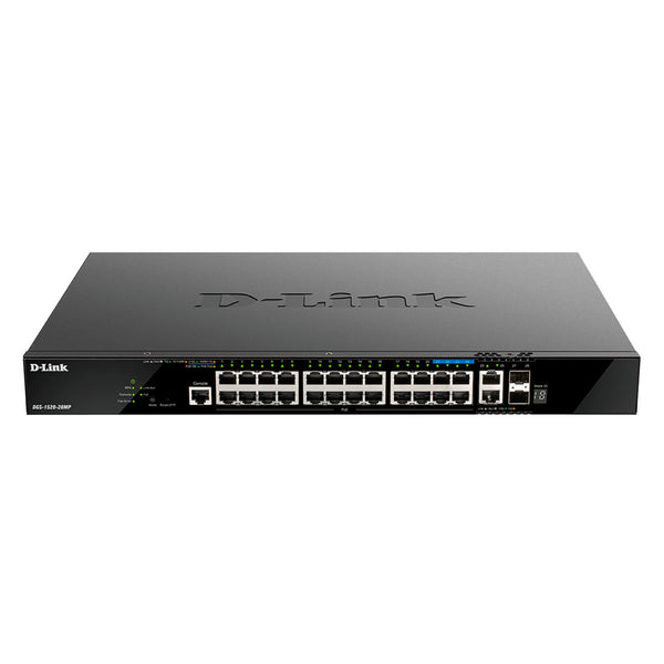 D-LINK DGS-1520-28MP Switch 28 puertos 20 x RJ45 GbE PoE, 4 x 2.5G PoE, 2 x 10G, 2 x 10G SFP+