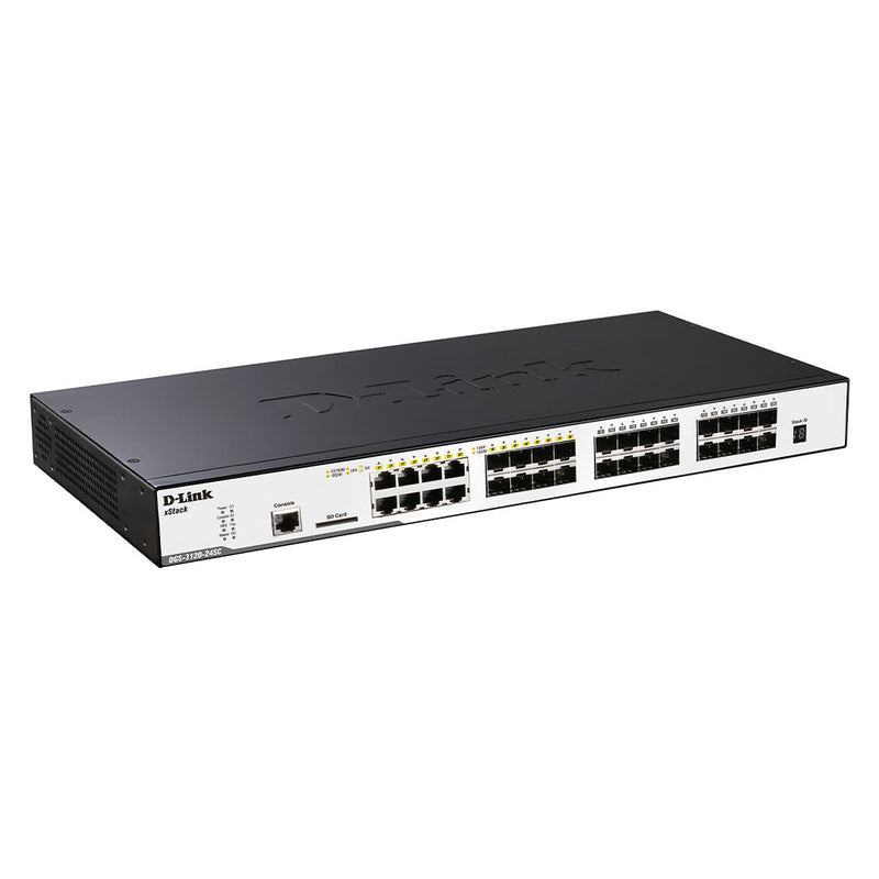 D-LINK DGS-3120-24SC Switch de capa 2 apilable gigabit SFP de 24 puertos