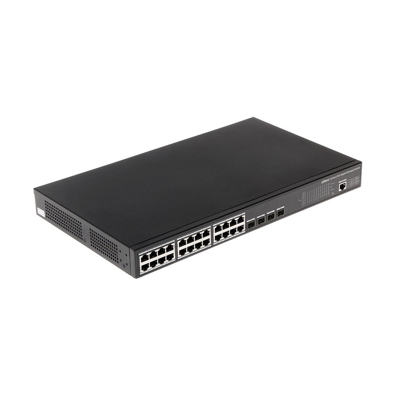 DAHUA PFS4428-24GT-370 Switch 24 Puertos POE Gigabit con 4 Puertos SFP Giga 370w Administrable Capa 2