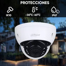 DAHUA DH-IPC-HDBW3441E-S-S2 Cámara de Vigilancia IP POE 4K 4MP 2.8mm WDR IP67 Micrófono IR 50m WIZSENSE