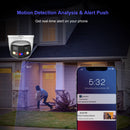 DAHUA IPC-PFW3849S-A180-AS, TIOC POE IP Security Camera 4K 8MP 2x4MP 2.8mm WDR IP67 Mic LED Speaker 20m/IR 25m WIZSENSE