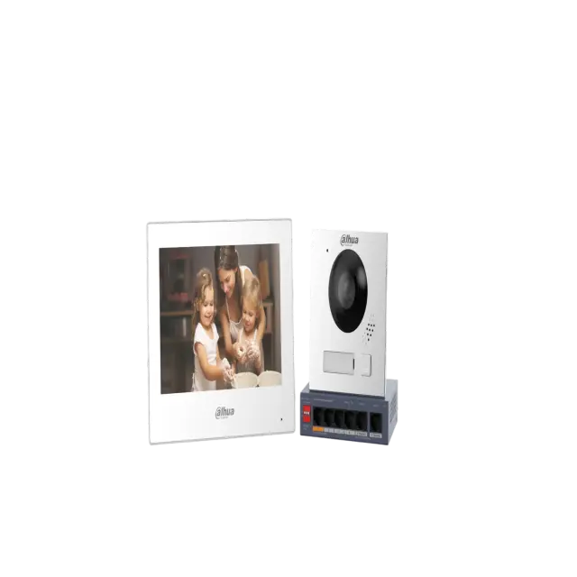DAHUA DHI-KTP11(F) KIT VIDEO PORTERO IP 1 BOTON 2MP IP65/IK07 MONITOR TACTIL 7" WIFI Y SWITCH POE 4 X 10/100