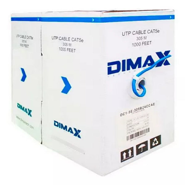 DIMAX DC1-5E-305B24CCA, Cable UTP CAT 5E Interior x 305mts azul