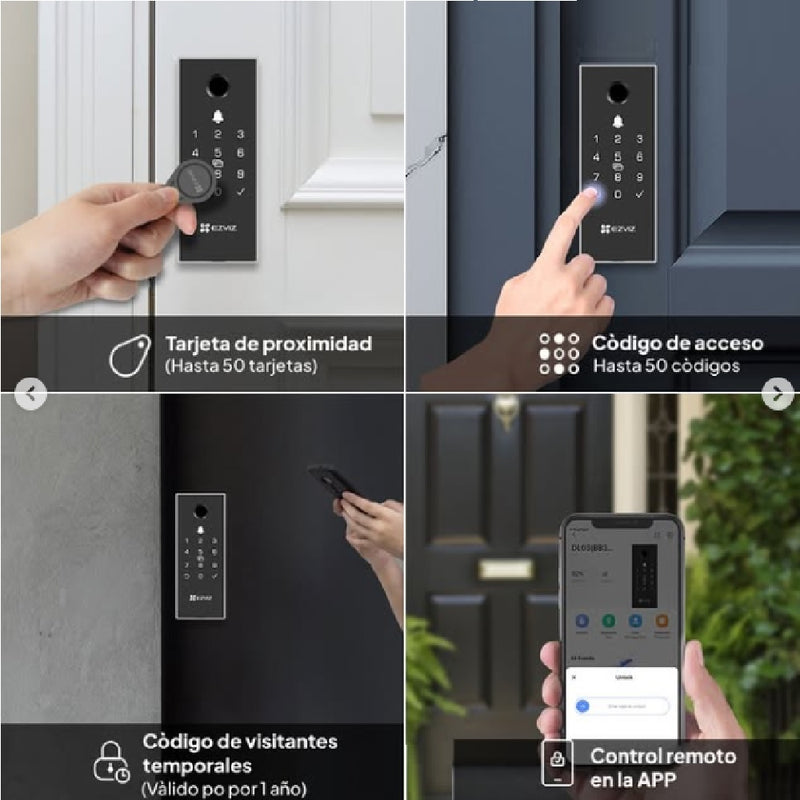 EZVIZ DL03-PRO Cerradura inteligente WIFI Bluethooth con teclado, huella y tarjeta