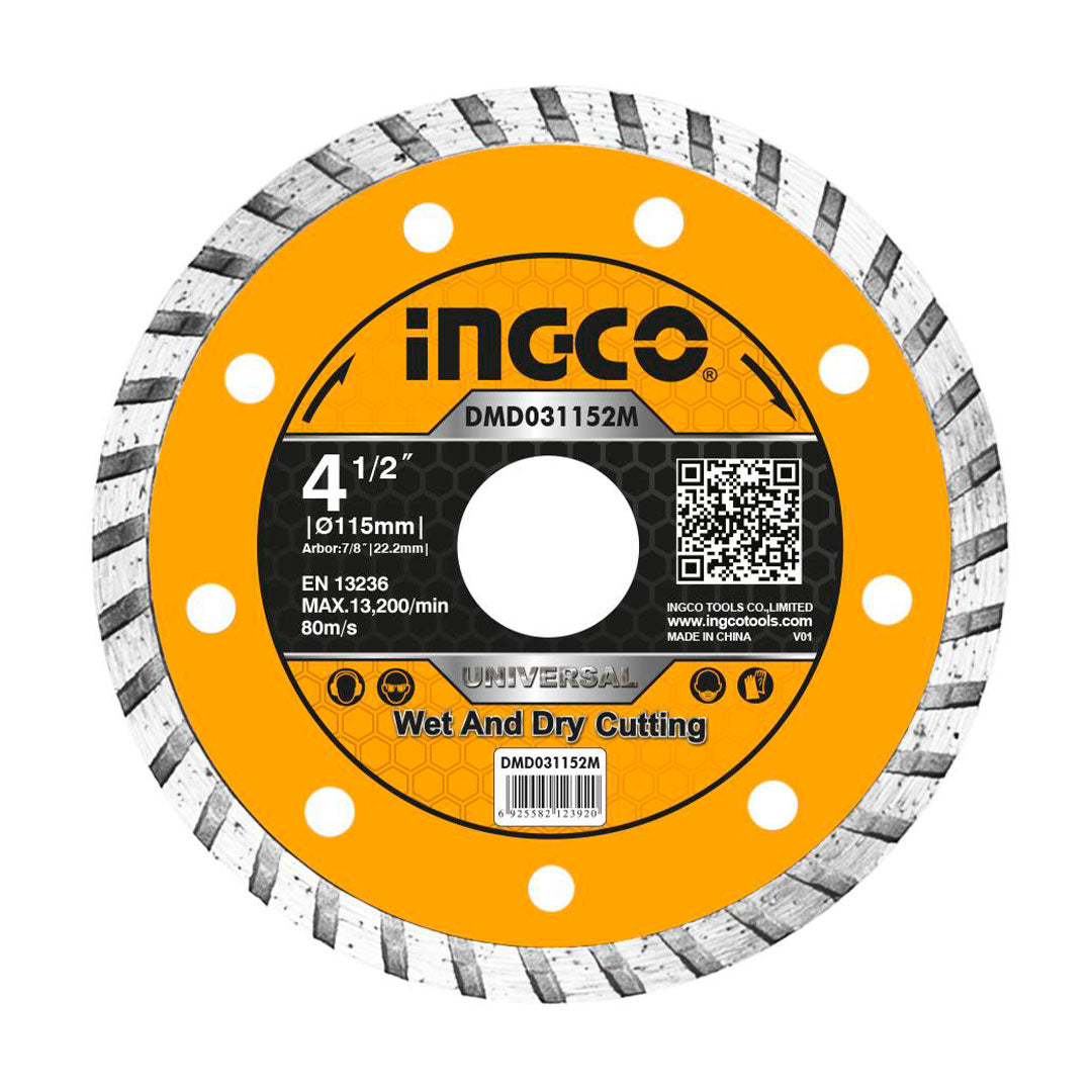 INGCO DMD031152M Set de Disco diamante turbo 10 piezas 41/2"