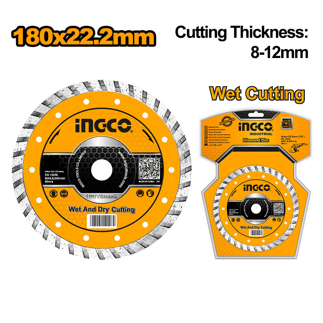 INGCO DMD031801HT Disco diamante ultrafino 7" (180mm)
