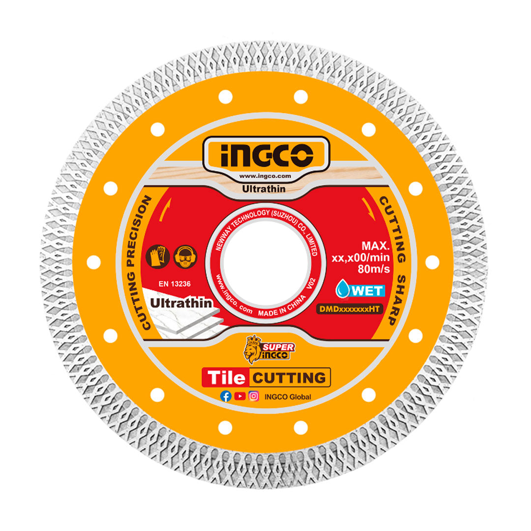 INGCO DMD081151HT Disco diamante ultrafino 4 1/2'' (borde de  malla)