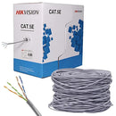 Cabo de rede UTP Cat 5E interno HIKVISION DS-1LN5E-E/E cinza x 305mts