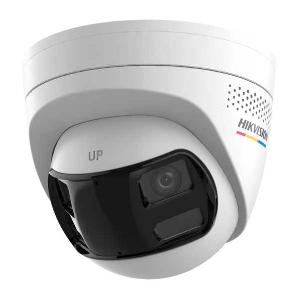 HIKVISION DS-2CD1367G2HP-LIUF/SRB TURRET IP DOBLE LENTE 180° 6MP 2.8MM SMART HYBRID LIGHT IR30M