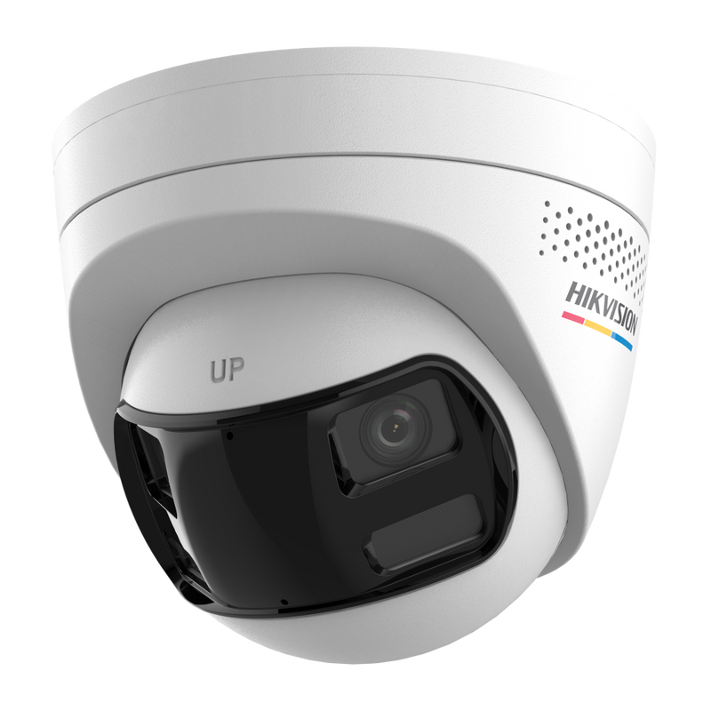 HIKVISION DS-2CD1367G2HP-LIUF/SRB TURRET IP DOBLE LENTE 180° 6MP 2.8MM SMART HYBRID LIGHT IR30M