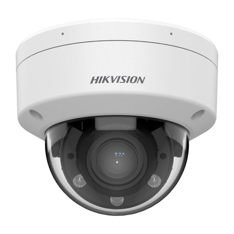 HIKVISION DS-2CD1723G2-LIZU Cámara de seguridad IP 4MP domo, 2.8-12mm, luz híbrida inteligente, audio, MicroSD