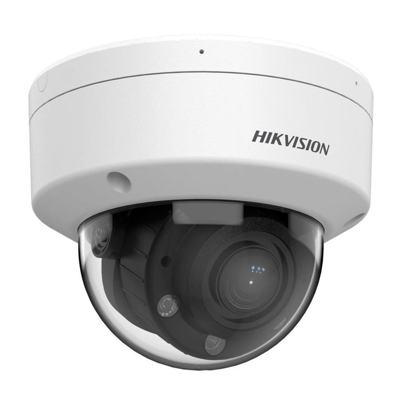 HIKVISION DS-2CD1723G2-LIZU Cámara de seguridad IP 4MP domo, 2.8-12mm, luz híbrida inteligente, audio, MicroSD