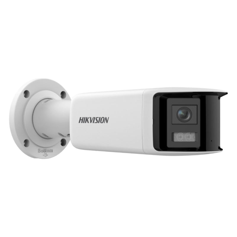 HIKVISION DS-2CD2T47G2P-LSU/SL Cámara bala IP panorámica 4 MP, doble lente, PoE, IP67, AcuSense, ColorVu