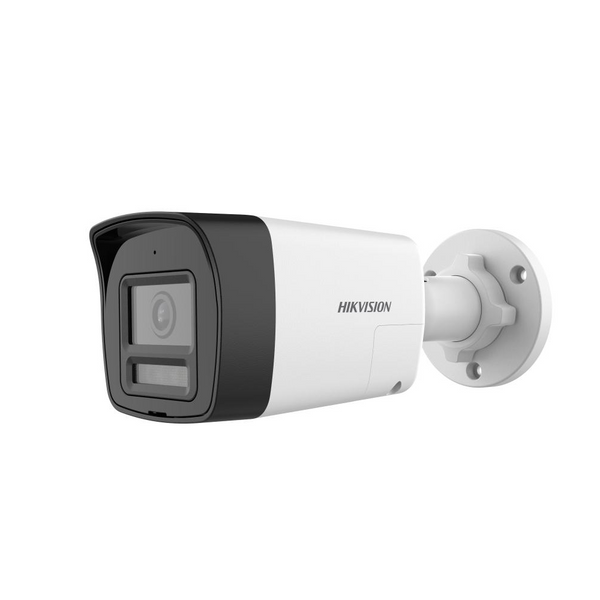 HIKVISION DS-2CE16K0T-LPXTS TURBO 8.0 BULLET 3K AUDIO 2 VIAS & SIRENA IR25M 2.8MM