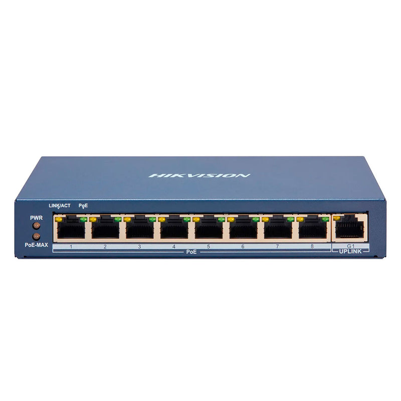 HIKVISION DS-3E1309P-EI/M Conmutador PoE inteligente Fast Ethernet de 8 puertos