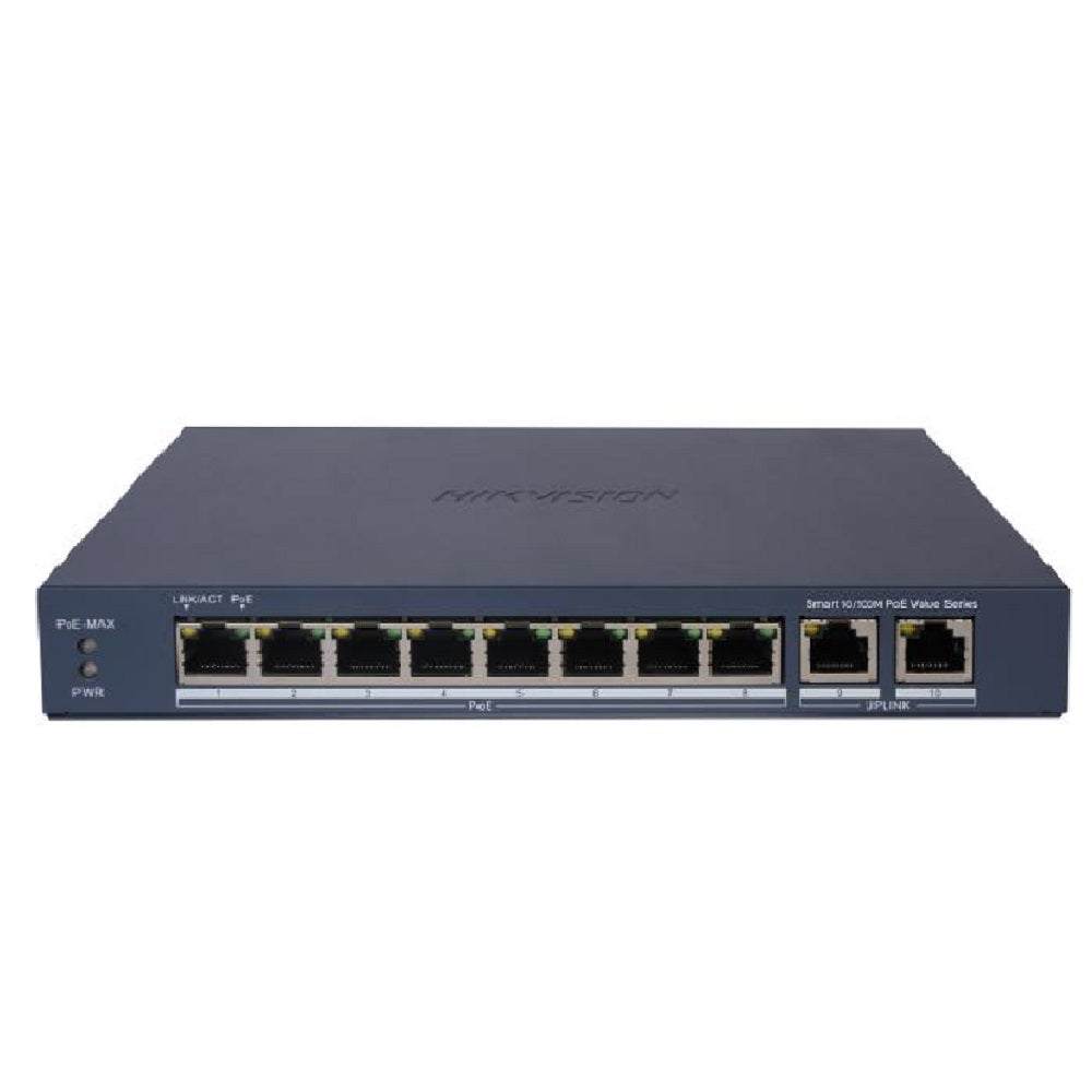 HIKVISION DS-3E1310P-EI/M Switch 8 Puertos PoE +2Uplink Gigabit Administrable Watchdog