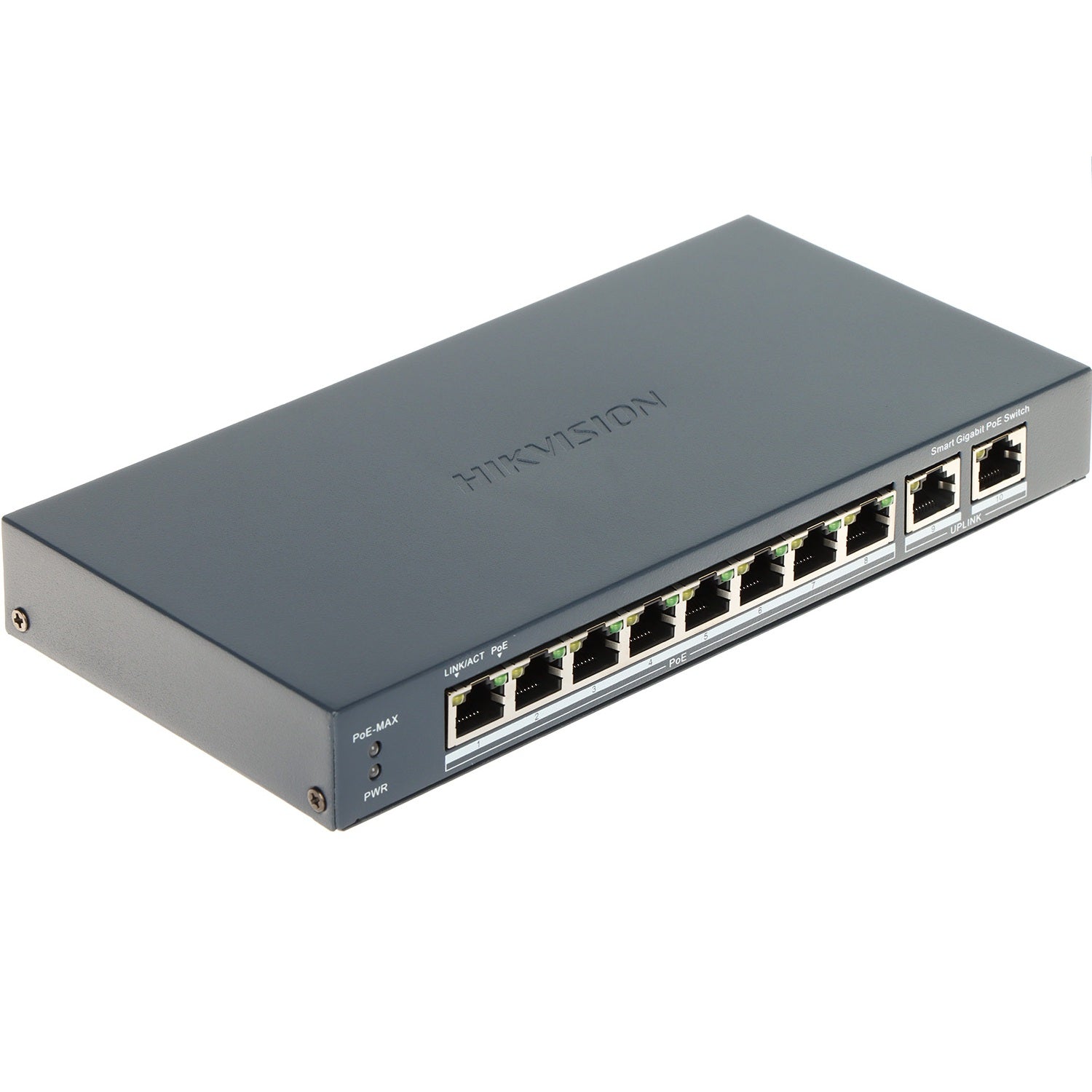 HIKVISION DS-3E1510P-EI Switch Smart Administrable PoE 8 Puertos Gigabit +2UpLink Watchdog 110W
