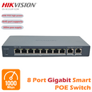 HIKVISION DS-3E1510P-EI Switch POE 8 Puertos Gigabit + 2UpLink 110W