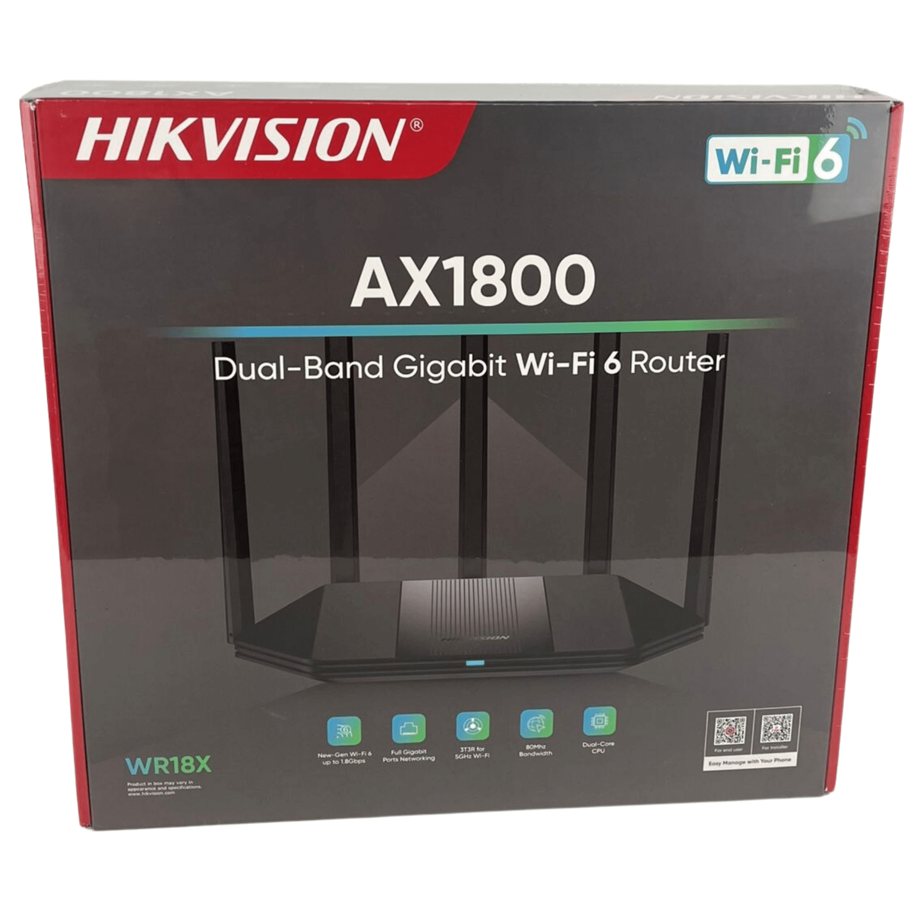 HIKVISION DS-3WR18X Router WiFi6 AX1800 Doble Banda Gigabit