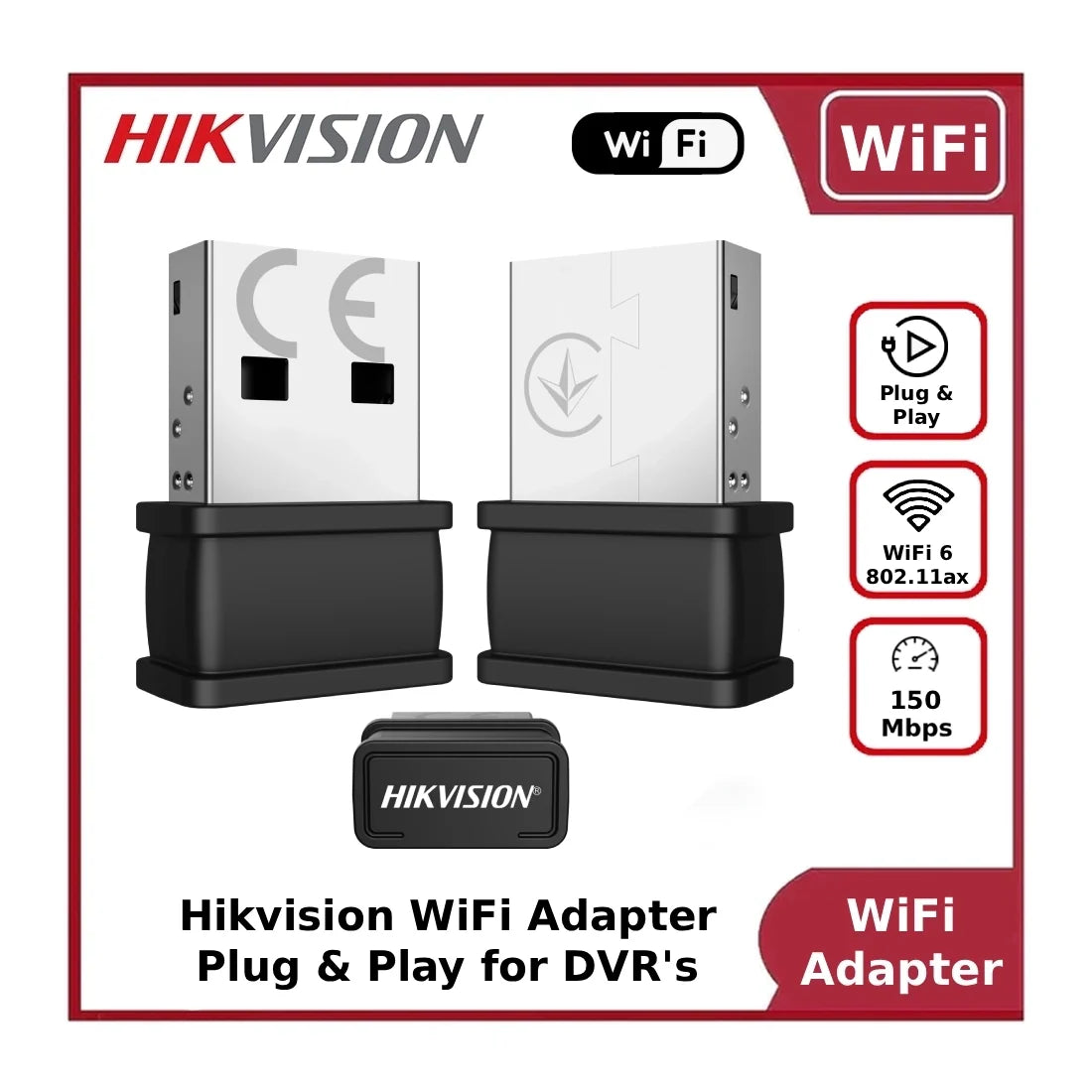 HIKVISION DS-3WR3X-1 Adaptador WIFI6 2.4GHZ 20Mbps USB para DVR