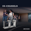 HIKVISION DS-K3G200LX-R/DM55 Bi-directional pedestrian barrier turnstile with entry/exit indicator stainless steel