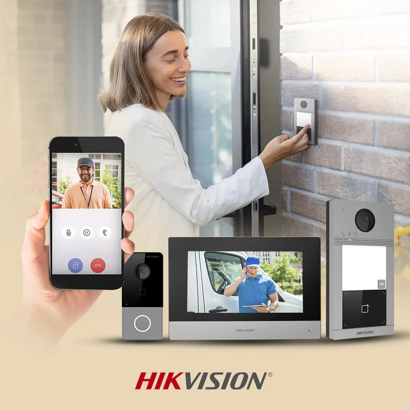 HIKVISION DS-KIS302-P Kit videoportero híbrido análogo e IP WIFI 2MP pantalla 7"