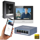 HIKVISION DS-KIS602 2MP POE IP video intercom kit inc. doorman, monitor and switch 