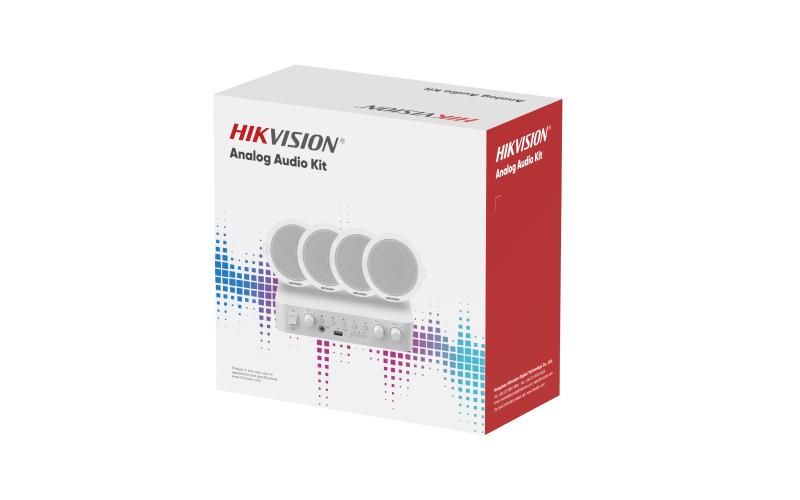 HIKVISION DS-QAE0KA60206-4 Kit de Amplificador de Audio + 4 Altavoces