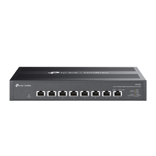 TP-LINK DS108X Switch de escritorio, rack no administrado, Omada de 8 puertos, y 10 G