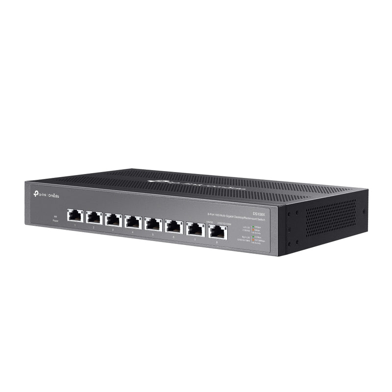 TP-LINK DS108X Switch de escritorio, rack no administrado, Omada de 8 puertos, y 10 G