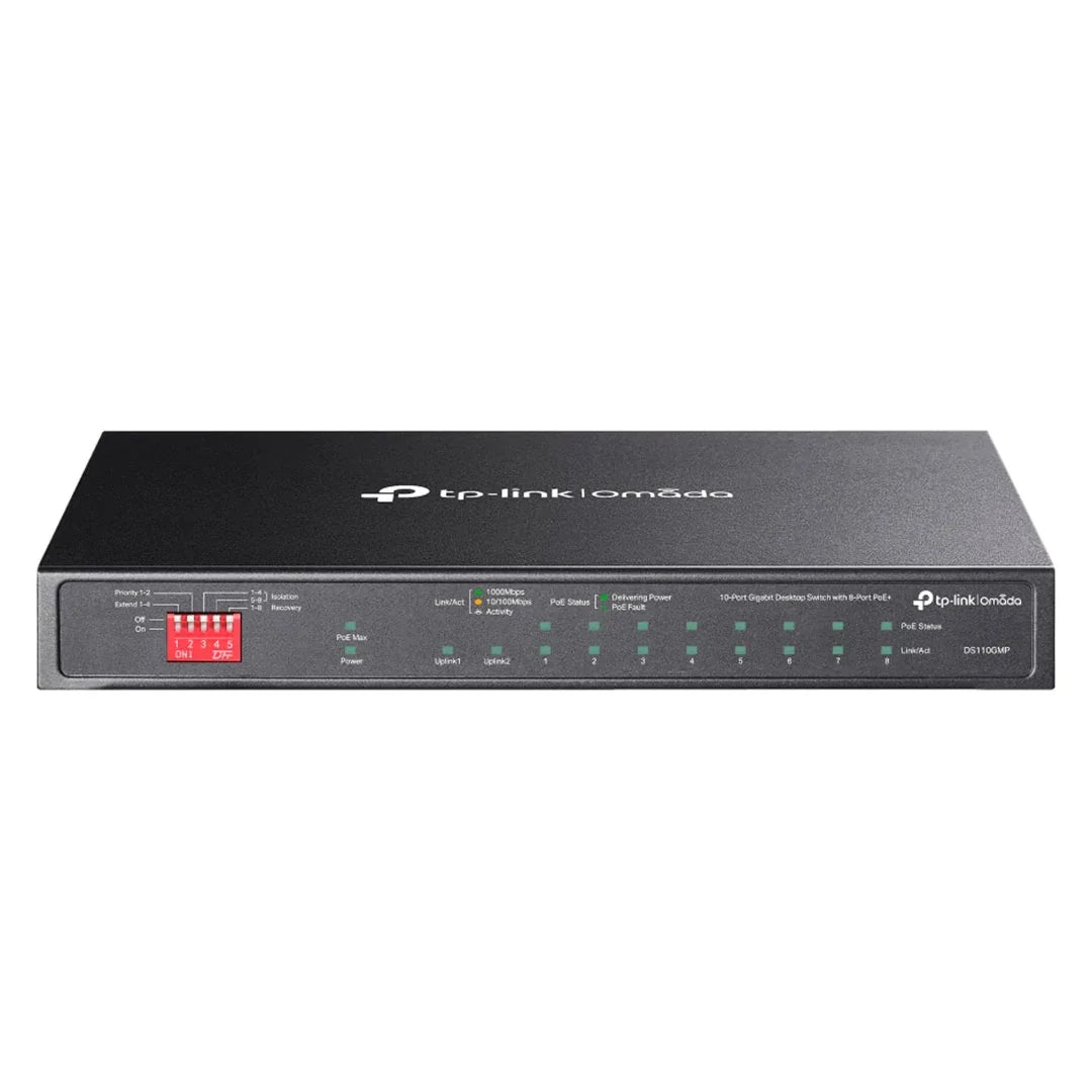 TP-LINK DS110GMP Switch Omada 10 Puertos Gigabit 8P PoE