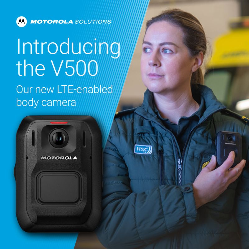 MOTOROLA DSV500KF Camara Corporal BodyCam V500 128GB 1080P GPS LTE WiFi y Bluetooth