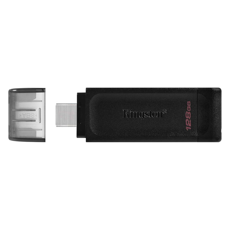 KINGSTON DT70/128GB - Memoria Flash USB Kingston DataTraveler 70 128GB USB-C 3.2 Gen1 presentación en colgador