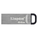 KINGSTON DTKN/64GB - Kingston DataTraveler Kyson 64GB USB 3.2 Gen 1 Silver USB Flash Memory. 