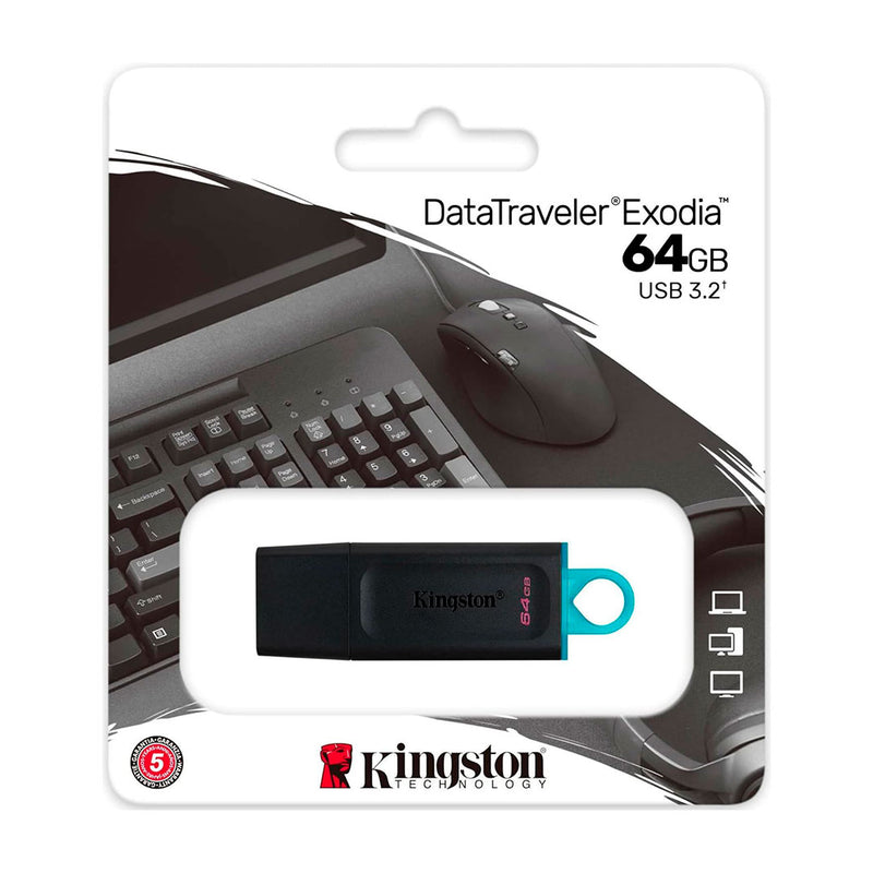 KINGSTON DTX/64GB - Memoria Flash USB Kingston DataTraveler Exodia 64GB USB 3.2 Gen 1